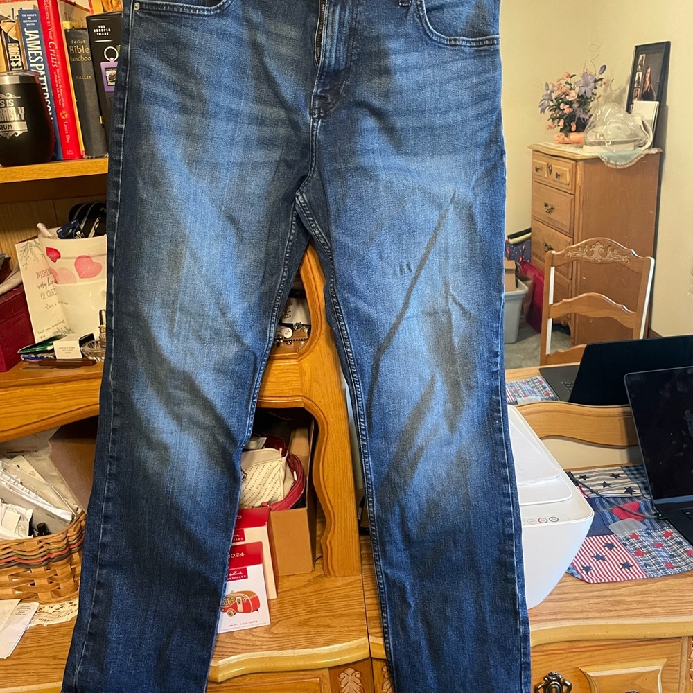 Calvin Klein Men's Dark Blue Straight Jeans